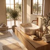 Countertop washbasin REA Nadia 60 Marrone