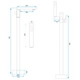 Free-standing faucet Rea TERY Black