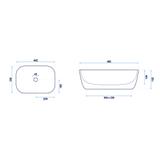 Countertop Basin Rea Belinda Gold Edge