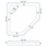 Καμπίνα Ντους Rea DIAMOND 90x90 GOLD