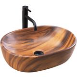 Countertop washbasin Rea AMELIA WOOD MATT