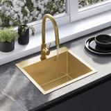 Edelstahlspüle Leo 50 BRUSH GOLD