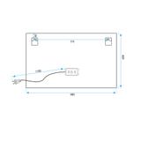 Spiegel LED 80x60cm P10407