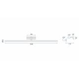 LED FÜRDŐSZOBA LÁMPA TÜKÖR fölött Rea 15W 106cm APP367-1W chrome
