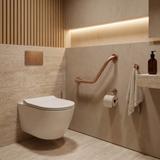 Angewinkelte Badezimmer-Haltestange BRUSH COPPER
