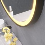 Στρογγυλός LED Καθρέφτης Κρεμαστός με Ιμάντα 70 εκ. 104