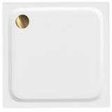 Acryl Duschwanne Rea Belmond White 80x80 Brush Gold