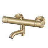 Duschset med termostat Rea Lungo Diamond Gold Brush