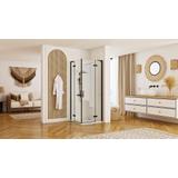 Duschkabine REA Hugo Double Black 90x100
