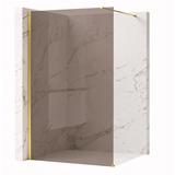 Duschwand Rea Flexi Brown / Gold 90
