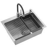 Edelstahlspüle LUKE 110 WORKSTATION BRUSH NICKEL