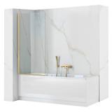 Badewanneaufsatz Rea Elegant Gold Brush 70