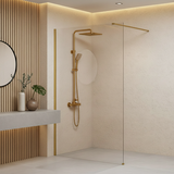 Duschwand Rea Flexi Transparent / Brush Gold 110