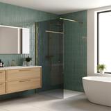 Duschwand Rea Flexi Grey / Gold 80