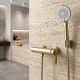 Duschschlauch mit Verdrehschutz Rea Brush Gold 150 cm