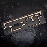 Badezimmer-Accessoire-Set GRID Brush Gold 4-teilig
