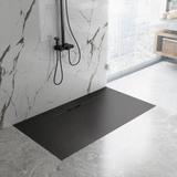 Base de duche Bazalt longa preta 80x120