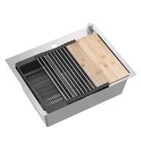 Edelstahlspüle LUKE 110 WORKSTATION BRUSH NICKEL