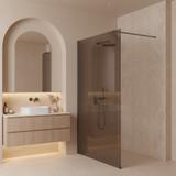 Duschwand Rea Flexi Brown / Titan 110