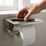 Toilettenpapierhalter mit Ablage 6613 Modern Nickel Brush