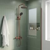 Thermostat Duschset Arcos brush copper