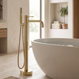 Fristående badkarsblandare Rea Lungo Diamond Brush Gold