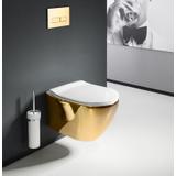 Függesztett WC-csésze rea Carlo Flat Mini Gold/White