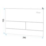 WC öblítő gomb K011A-Q és Slim024N Rea T Brush Steel