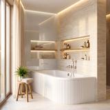 Acryl Eckbadewanne Rea Orion Stripe Left 170cm