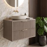 Шкаф за мивка Rea Mono 80cm Grey Oak