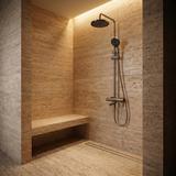 Thermostat Duschset Lungo Diamond Gold