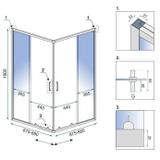 Duschkabine Rea City  90x90 Black