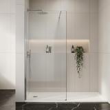 Parete doccia Rea Flexi Transparent / Chrome 80