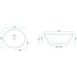 Countertop washbasin Rea Sofia Black Gold Edge