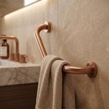 Angewinkelte Badezimmer-Haltestange BRUSH COPPER