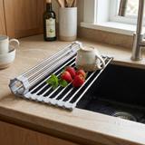 Roll-up dish drying rack for sink REA P12298A Grey
