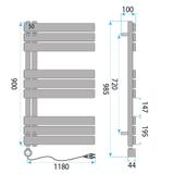 Electric Radiator Rea Marvo 90x50cm Black