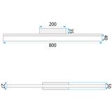 Wandlampe LED 80CM APP1853-1W BRUSH GOLD