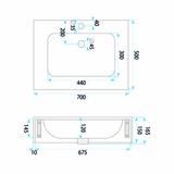Wandwaschbecken REA Aresa Cold Jade 70