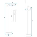 Free-standing faucet Rea TERY Gold