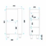 Badezimmerschrank mit Waschbecken REA Astra 43cm