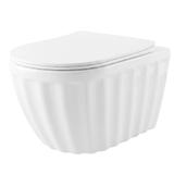 Set: Wandhängendes WC + Aufsatzwaschbecken Rea Duo White
