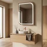 LED seinapeegel ZONE 80x60 BRUSH  ROSE GOLD