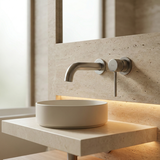 Inbouw wastafelkraan Rea Lungo Stripe Brush Nickel
