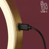 Mirror LED Glow Brush Gold