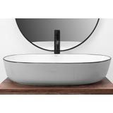Aufsatzwaschbecken Rea CLEO white Black edge
