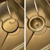 Multifunktionale 10-in-1-Stahlspüle REA Alonzo Brush Gold