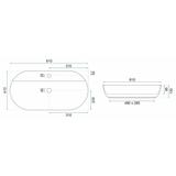 Aufsatzwaschbecken REA Aura 61 Ecru Shiny