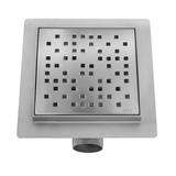 Scarico lineare REA DOTS 150x150 Nickel Brush