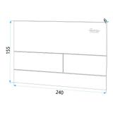 Montagerahmen Unterputz-Set Slim 024N für WC-Becken mit Drucktaste T Gebürsteter Stahl